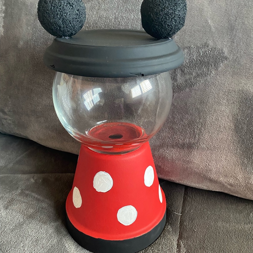 Red and Black Decorative Candy Jar